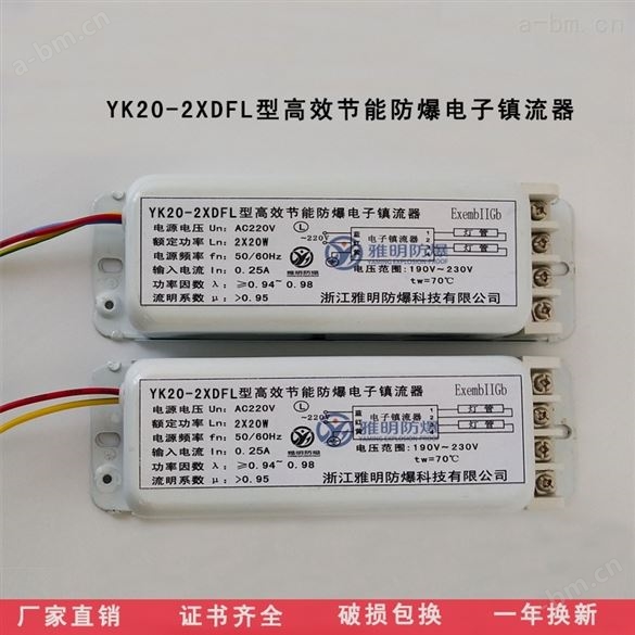 YK20-2XDFL型2*20W荧光灯防爆电子镇流器