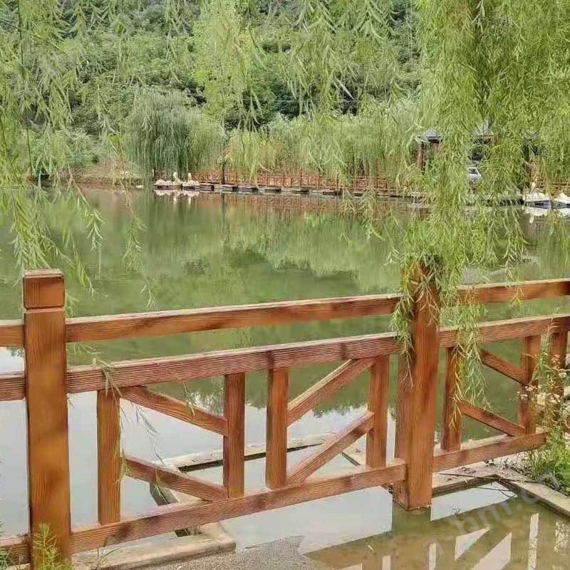 江西仿木栏杆 公园景观护栏定制 河道护栏